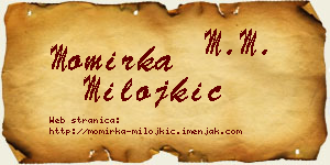Momirka Milojkić vizit kartica